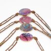 Bonnie Gold Plated Wrap Natural Stones Leather Bracelet