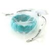 Gem Stone King 7.5 Inch Simulated Turquoise Howlite Bracelet