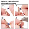 PH PandaHall 200pcs Slide On End Clasp Tubes
