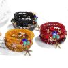 Dive into Elegance: Unveiling the Bohemian Bliss of the 4-String Starfish Charm Bracelet Set! ??
