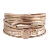 Multi Strands Leopard Print Cuff Bracelets Bangle Bracelet