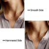 Dainty Circle Necklace – 14K Gold Plated Minimalist Disc Pendant Choker for Women