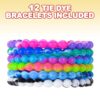 ArtCreativity Tie Dye Bead Bracelets - Pack of 12