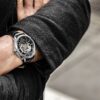 Black Leather Watch Strap Stuhrling Original Mens Automatic Watch Skeleton