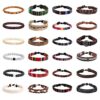 Women Handmade Jewelry String Beads Leather Wristbands