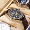 Agelocer Men's Top Brand Mechanical Hand-Winding Skeleton Watch