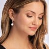 Ross-Simons 10-11mm Cultured Pearl Drop Earrings - Sterling Silver Elegance