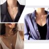 18K Gold Plated Square Pendants Capital Initial Necklace