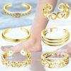 Gold Arrow Adjustable Toe Band Ring Set