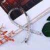 Sterling Silver Princess Square Cut Tennis Bracelet 18K