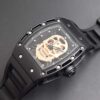 Rectangle Skeleton Diamond Big Face Skull Watches for Men