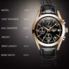 LIGE Casual Leather Watch Analog Quartz Watch