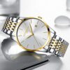 Men's Analog Quartz Wrist Watch – R ONTHEEDGE Roman Numeral White Gold, Stylish & Waterproof