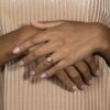 Oval Statement Ring 14K Yellow Gold Moissanite
