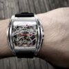 Design Automatic Mechanical Timepiece: Unleash Your Inner Character with Sapphire Crystal and Silicone Strap