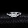 Size 9 14K Gold Plated Silver Cubic Zirconia Promise Ring