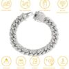 Platinum White Gold Finish Gold Chain Iced Out