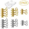 Layered Necklace Spacer Clasp, 6 Pieces