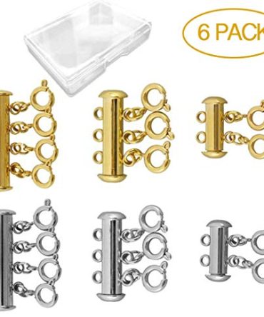 Layered Necklace Spacer Clasp, 6 Pieces