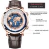 Agelocer Men's Genuine Diamond Dial Blue World time Watch