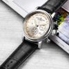 Stuhrling Original Mens Leather Watch Chronograph Pulsometer
