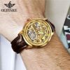 OUPINKE Double-Sided Skeleton Jewelry Watches for Mens