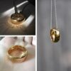 7mm Titanium Ring Gold Plated Wedding Band