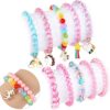 G.C 10 PCS Girls Kids Rainbow Beaded Bracelet