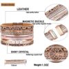 Bracelets Boho Wrap Leather Buckle Multilayer Magnetic Layered