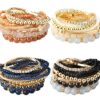 Multilayer Beaded Bracelets Stretch Bangles Bohemian