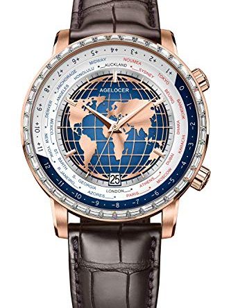 Agelocer Men's Top Brand Blue Moon Phase Automatic