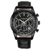 Stuhrling Rialto Men’s Chronograph Watch – Alligator-Embossed Leather Band with Tachymeter Function and 24-Hour Subdial 