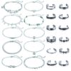Adjustable Beach Anklet Toe Ring Set for Women: 15-22 pieces of Band Open Toe Ring Anklet Bracelets and Chains, Beach Foot Jewelry.