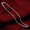Sterling Silver Singapore Foot Chain with Spring Ring