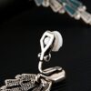 Stunning XZP Opal Clip-On Dangle Earrings – Retro Bohemian Chandelier Design (No Pierced, Giftable for Mom)