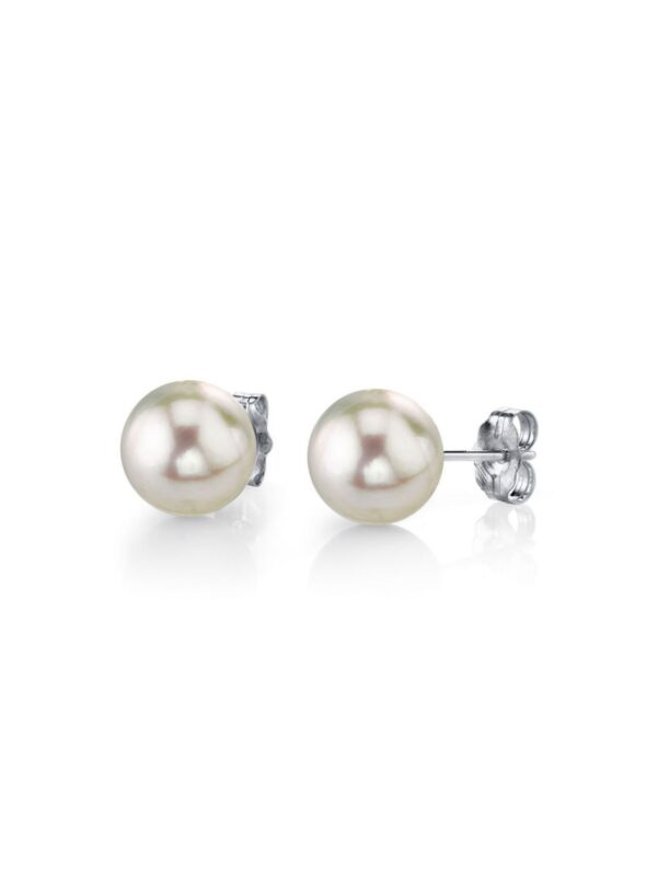 Elegance in Miniature: 14K Gold Akoya Pearl Stud Earrings for Kids