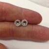 1/2ct Halo Diamond Earring Jackets 14K White Gold