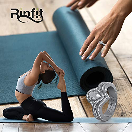 Silicone Wedding Ring for Women by Rinfit. Designed Soft Silicone Rubber Bands
