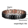 Link Adjustable Black Pure Copper 3000Gauss Magnets Pain Relief for Arthritis and Carpal Tunnel Migraines