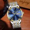 Elegance in Time: Men's Stainless Steel Luminous Quartz Watch