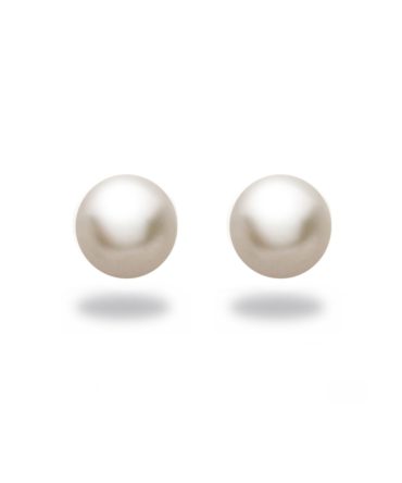 14k Yellow Gold Earrings Pearls Natural Color Akoya Pearl A+ Quality