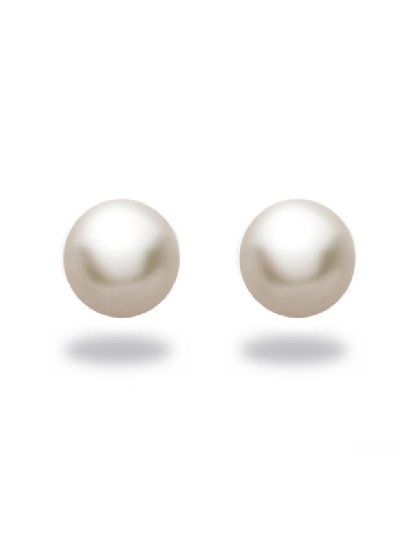 14k Yellow Gold Earrings Pearls Natural Color Akoya Pearl A+ Quality
