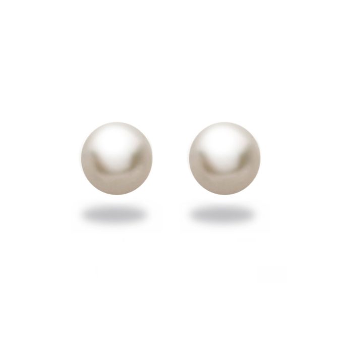 14k Yellow Gold Earrings Pearls Natural Color Akoya Pearl A+ Quality