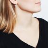 'Mini Crystal Disc' Drop Earrings with Crystals in Sterling Silver