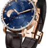 Elegance with the Men's Real Diamond High Style Blue Automatic Moon Phase Mechanical Watch