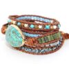 Bracelet Handmade Natural Stone Jasper Druzy Leather