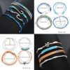 RIOSO 22 Pcs Wave Strand Bracelet Set