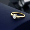 Gem Stone King 0.47 Ct Sky Blue Oval Women's Ring (Size 8)