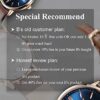 Elegant Men's Blue Dial Rose Gold Watch with Leather Strap – Waterproof & Stylish
