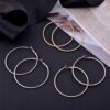 Hoop Earrings Silvertone Goldtone Rosegold Nicole Miller New York Set